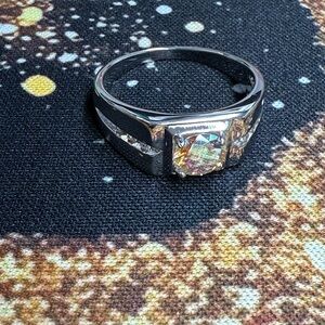 1ct Moissanite Fantasy Blue Ring